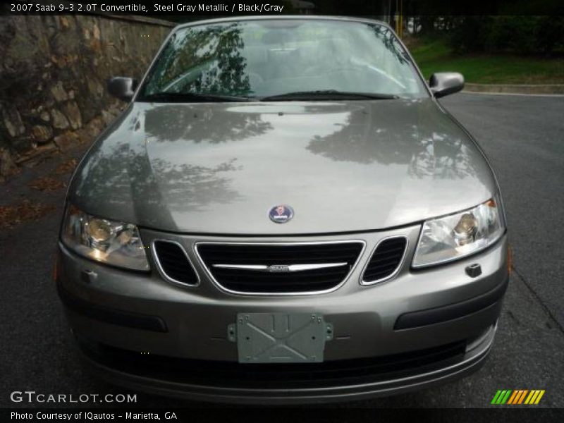 Steel Gray Metallic / Black/Gray 2007 Saab 9-3 2.0T Convertible