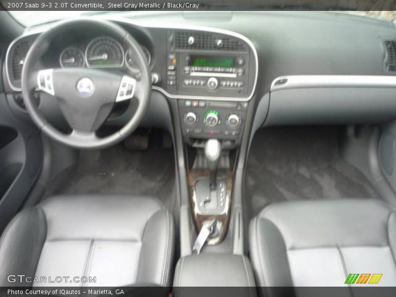 Steel Gray Metallic / Black/Gray 2007 Saab 9-3 2.0T Convertible