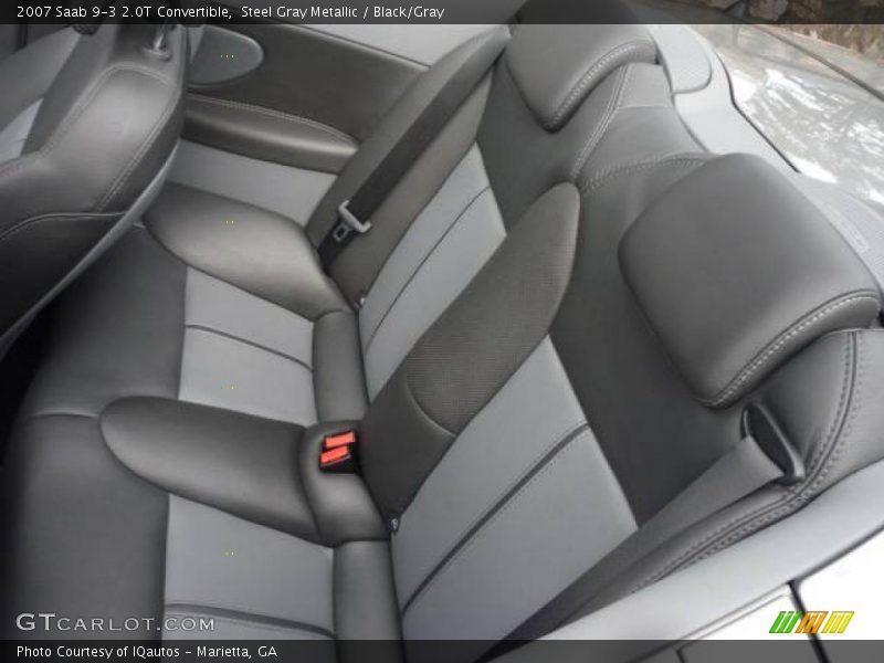Steel Gray Metallic / Black/Gray 2007 Saab 9-3 2.0T Convertible