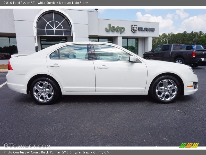 White Suede / Medium Light Stone 2010 Ford Fusion SE