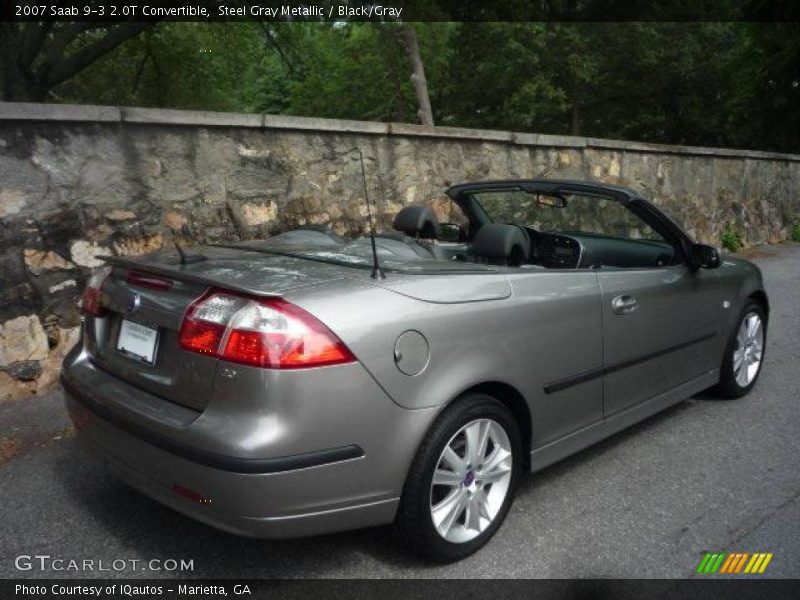 Steel Gray Metallic / Black/Gray 2007 Saab 9-3 2.0T Convertible