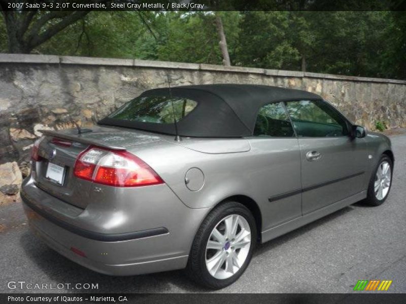 Steel Gray Metallic / Black/Gray 2007 Saab 9-3 2.0T Convertible