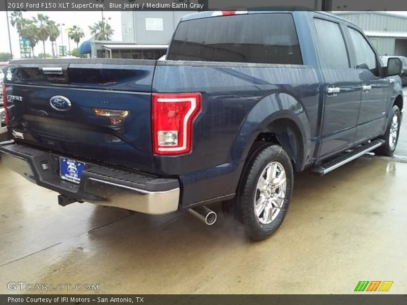 Blue Jeans / Medium Earth Gray 2016 Ford F150 XLT SuperCrew