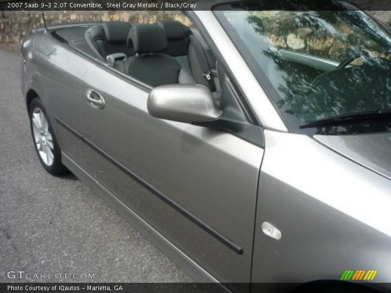 Steel Gray Metallic / Black/Gray 2007 Saab 9-3 2.0T Convertible