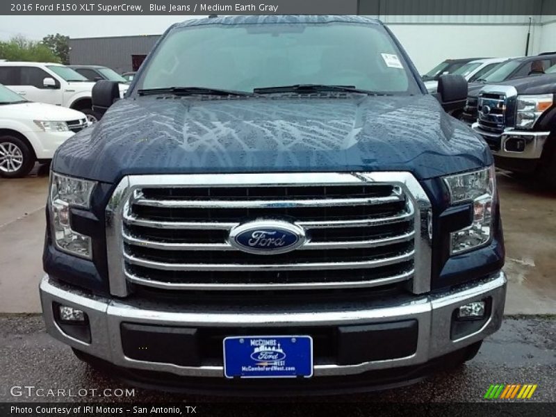 Blue Jeans / Medium Earth Gray 2016 Ford F150 XLT SuperCrew