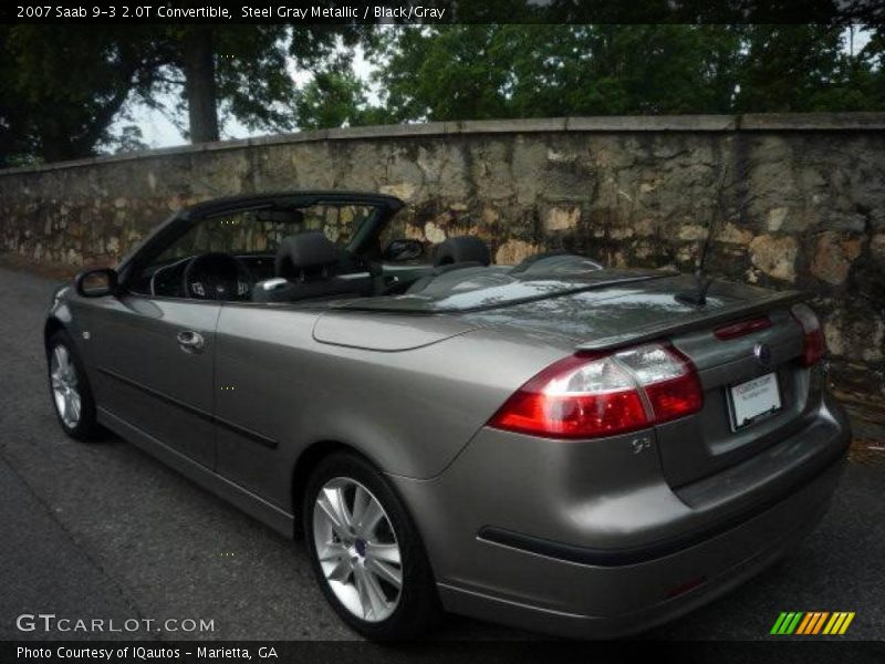 Steel Gray Metallic / Black/Gray 2007 Saab 9-3 2.0T Convertible