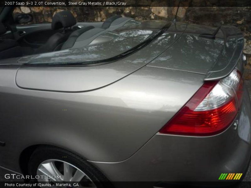 Steel Gray Metallic / Black/Gray 2007 Saab 9-3 2.0T Convertible