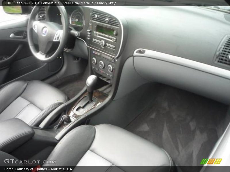 Steel Gray Metallic / Black/Gray 2007 Saab 9-3 2.0T Convertible