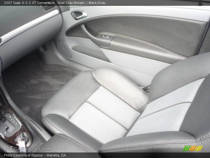 Steel Gray Metallic / Black/Gray 2007 Saab 9-3 2.0T Convertible