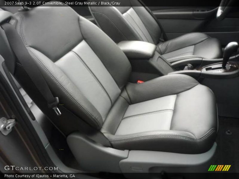Steel Gray Metallic / Black/Gray 2007 Saab 9-3 2.0T Convertible