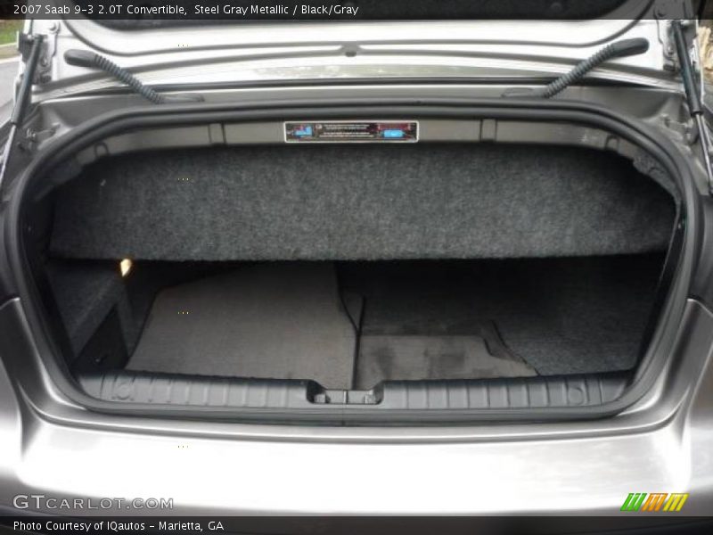 Steel Gray Metallic / Black/Gray 2007 Saab 9-3 2.0T Convertible