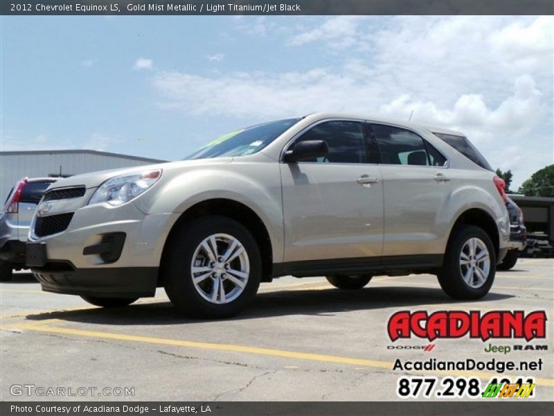 Gold Mist Metallic / Light Titanium/Jet Black 2012 Chevrolet Equinox LS