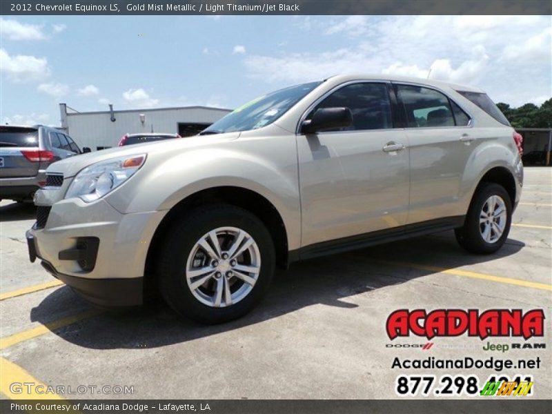 Gold Mist Metallic / Light Titanium/Jet Black 2012 Chevrolet Equinox LS