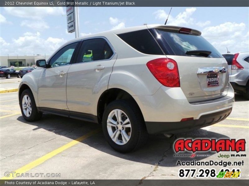 Gold Mist Metallic / Light Titanium/Jet Black 2012 Chevrolet Equinox LS