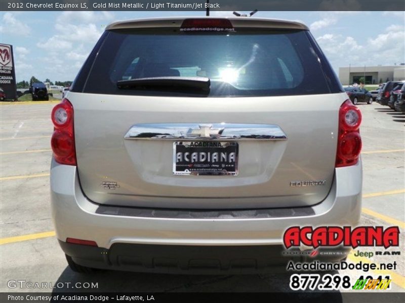 Gold Mist Metallic / Light Titanium/Jet Black 2012 Chevrolet Equinox LS