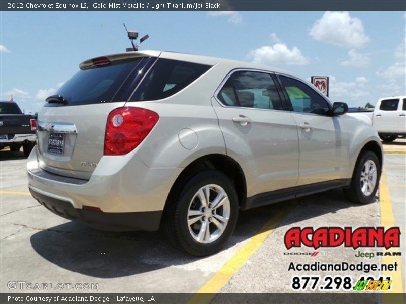 Gold Mist Metallic / Light Titanium/Jet Black 2012 Chevrolet Equinox LS