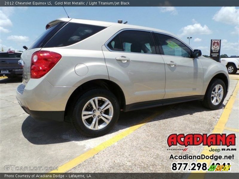 Gold Mist Metallic / Light Titanium/Jet Black 2012 Chevrolet Equinox LS