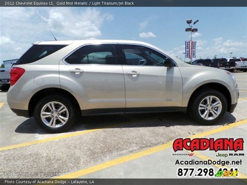 Gold Mist Metallic / Light Titanium/Jet Black 2012 Chevrolet Equinox LS