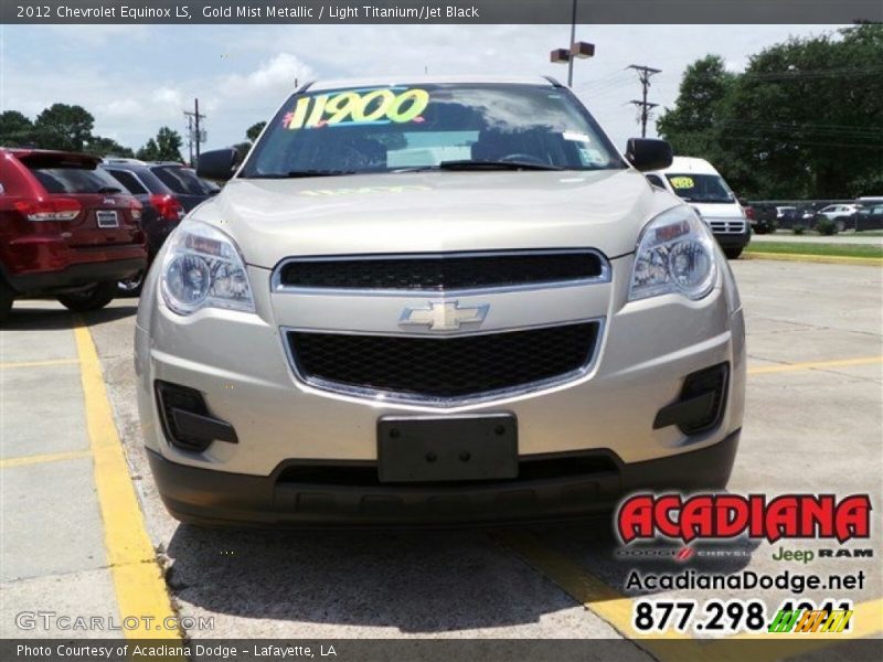 Gold Mist Metallic / Light Titanium/Jet Black 2012 Chevrolet Equinox LS