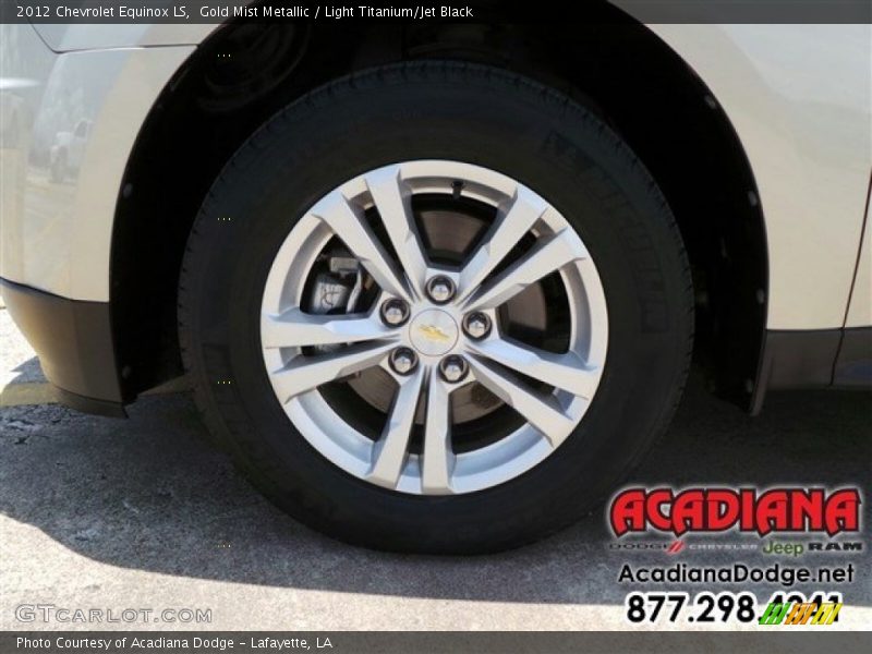 Gold Mist Metallic / Light Titanium/Jet Black 2012 Chevrolet Equinox LS