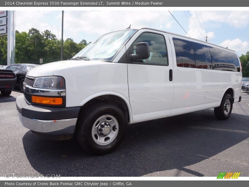Summit White / Medium Pewter 2014 Chevrolet Express 3500 Passenger Extended LT