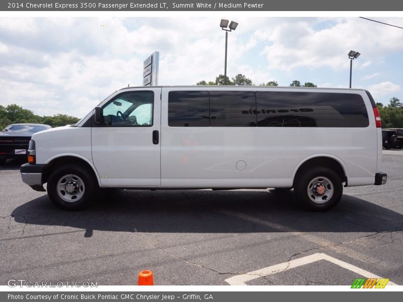 Summit White / Medium Pewter 2014 Chevrolet Express 3500 Passenger Extended LT