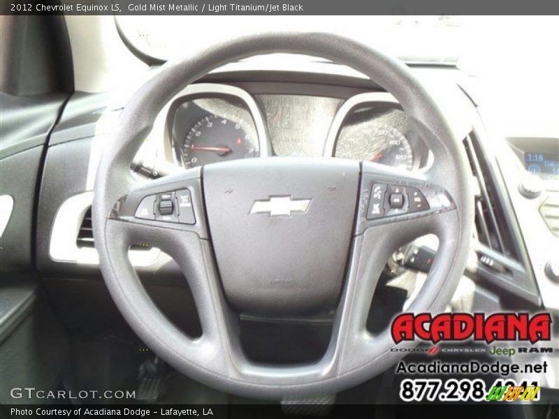 Gold Mist Metallic / Light Titanium/Jet Black 2012 Chevrolet Equinox LS