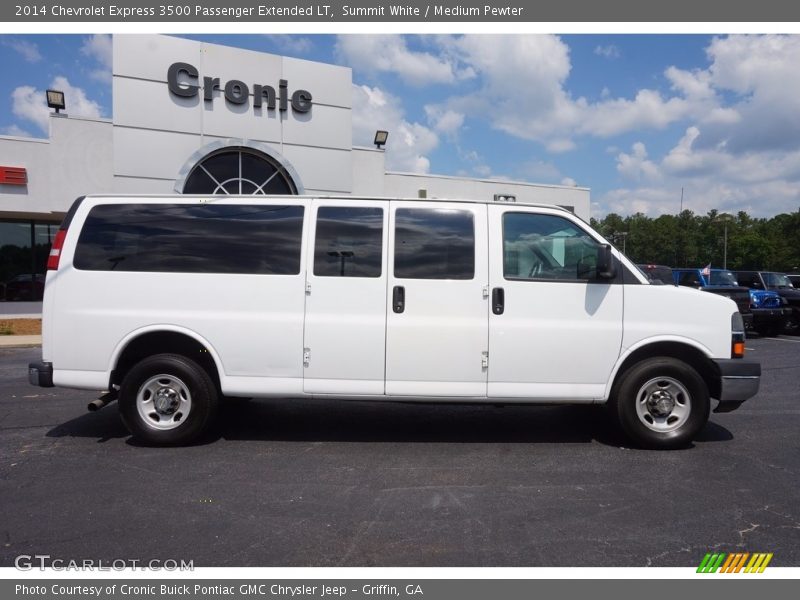 Summit White / Medium Pewter 2014 Chevrolet Express 3500 Passenger Extended LT