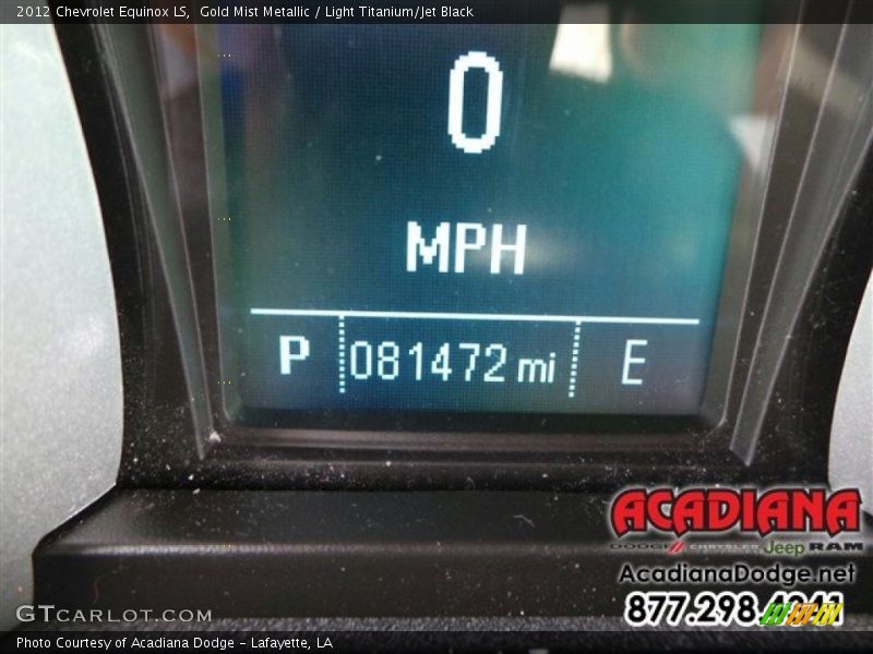 Gold Mist Metallic / Light Titanium/Jet Black 2012 Chevrolet Equinox LS