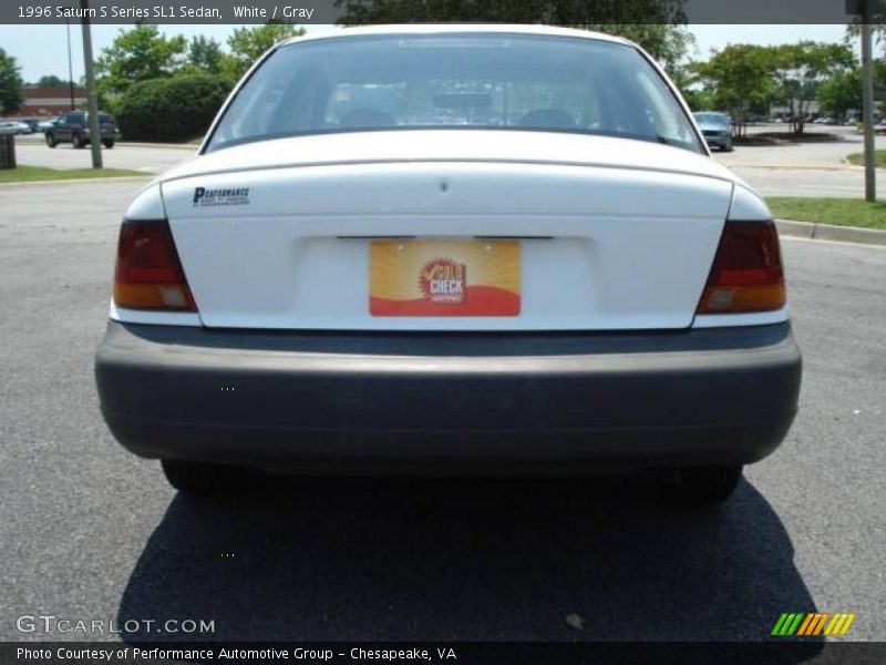 White / Gray 1996 Saturn S Series SL1 Sedan