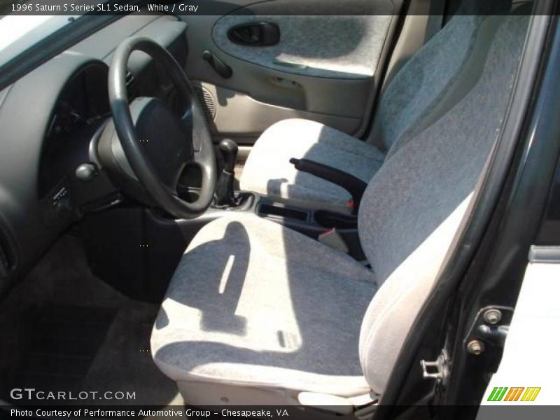 White / Gray 1996 Saturn S Series SL1 Sedan