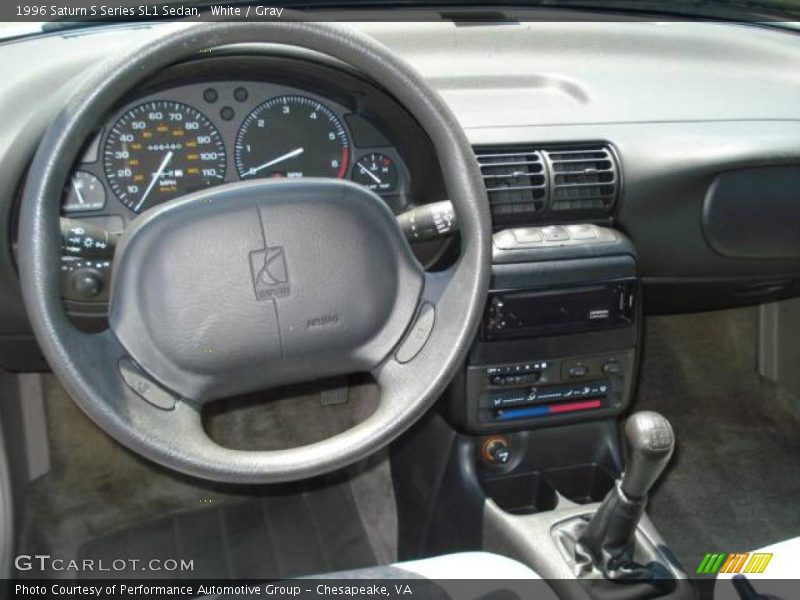 White / Gray 1996 Saturn S Series SL1 Sedan