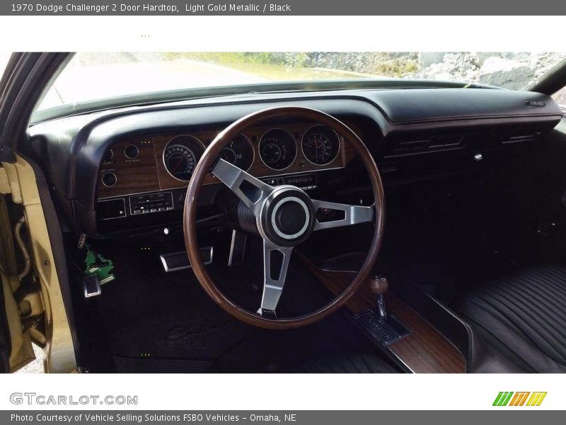 Light Gold Metallic / Black 1970 Dodge Challenger 2 Door Hardtop