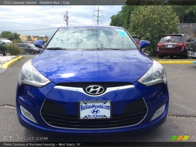 Marathon Blue / Gray 2012 Hyundai Veloster