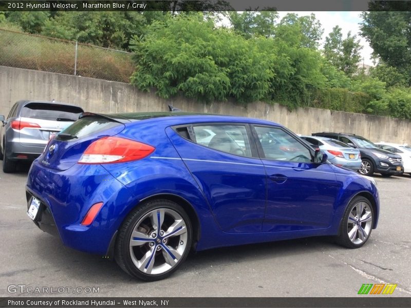 Marathon Blue / Gray 2012 Hyundai Veloster
