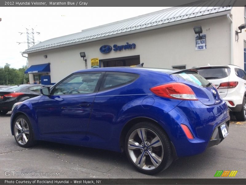 Marathon Blue / Gray 2012 Hyundai Veloster