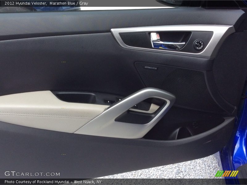 Marathon Blue / Gray 2012 Hyundai Veloster