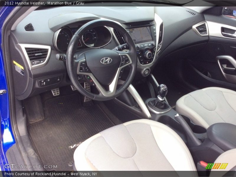 Marathon Blue / Gray 2012 Hyundai Veloster