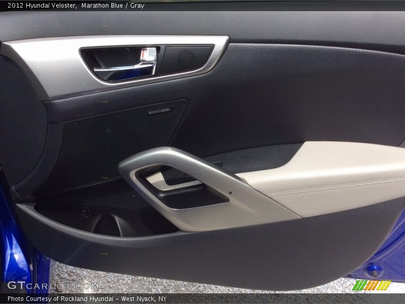 Marathon Blue / Gray 2012 Hyundai Veloster