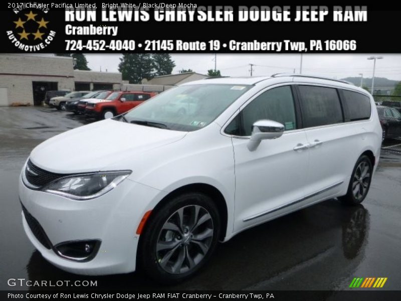 Bright White / Black/Deep Mocha 2017 Chrysler Pacifica Limited