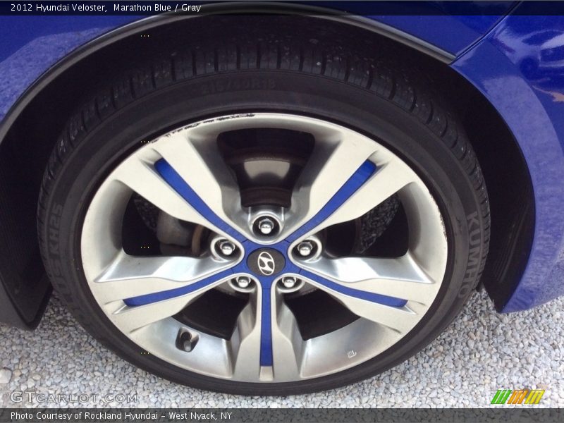 Marathon Blue / Gray 2012 Hyundai Veloster