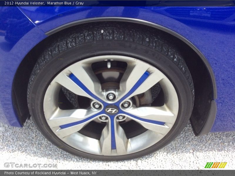 Marathon Blue / Gray 2012 Hyundai Veloster