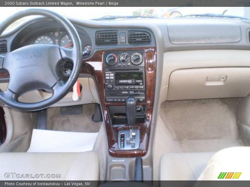 Winestone Pearl / Beige 2000 Subaru Outback Limited Wagon