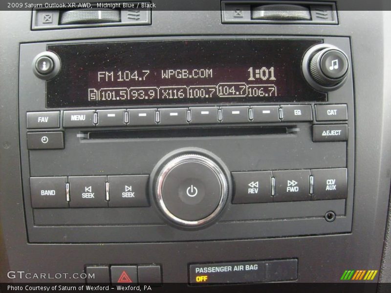 Midnight Blue / Black 2009 Saturn Outlook XR AWD