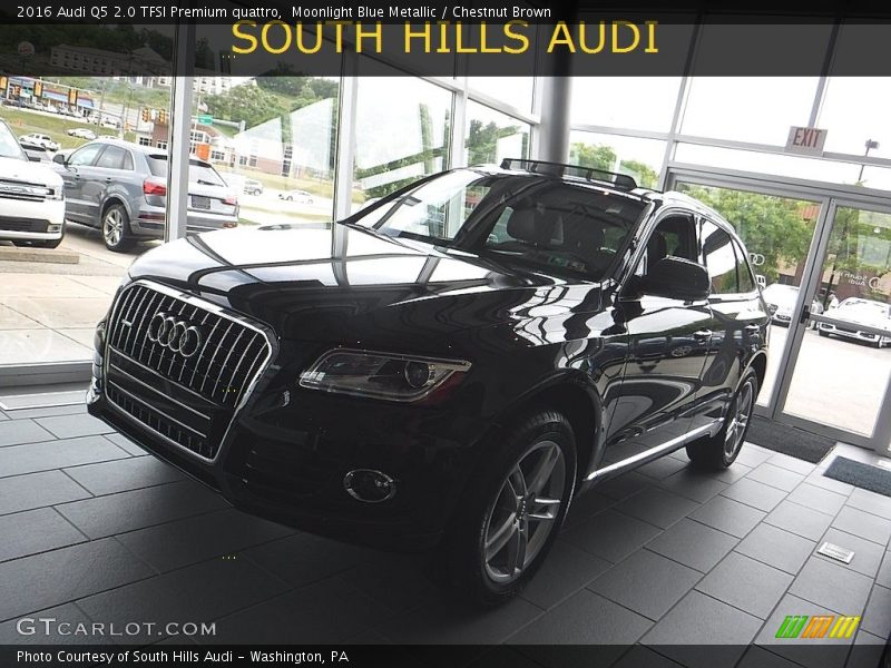 Moonlight Blue Metallic / Chestnut Brown 2016 Audi Q5 2.0 TFSI Premium quattro