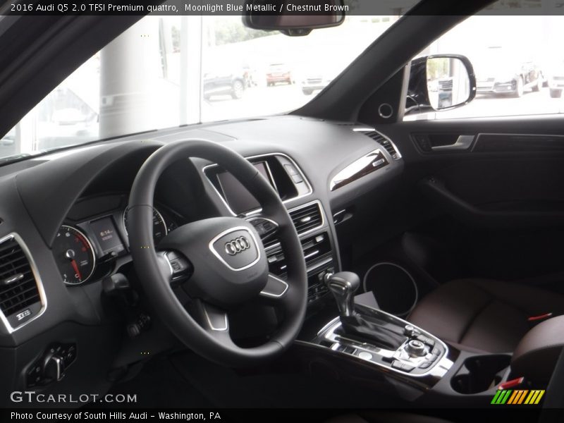 Moonlight Blue Metallic / Chestnut Brown 2016 Audi Q5 2.0 TFSI Premium quattro
