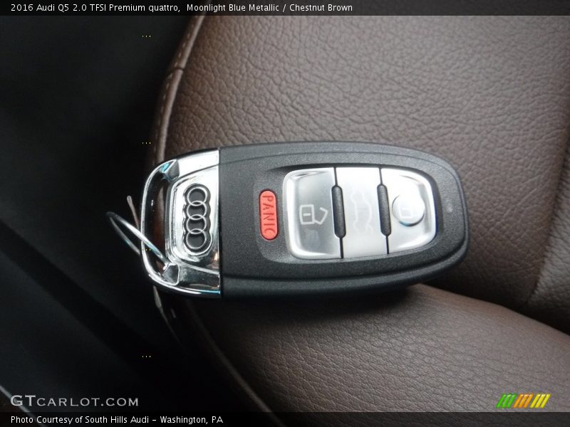 Moonlight Blue Metallic / Chestnut Brown 2016 Audi Q5 2.0 TFSI Premium quattro