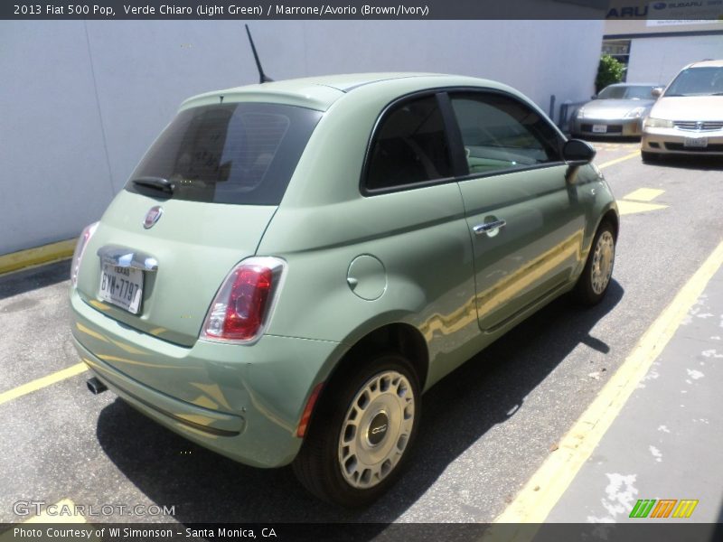 Verde Chiaro (Light Green) / Marrone/Avorio (Brown/Ivory) 2013 Fiat 500 Pop