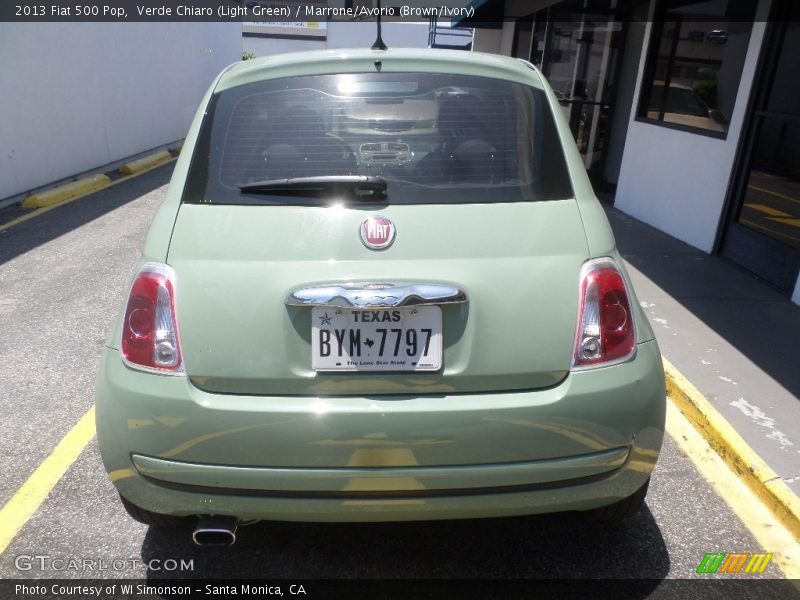 Verde Chiaro (Light Green) / Marrone/Avorio (Brown/Ivory) 2013 Fiat 500 Pop