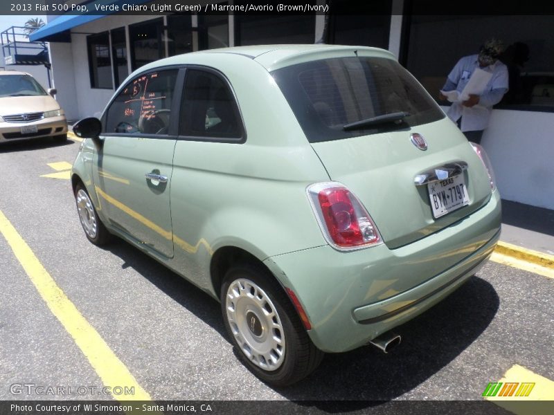 Verde Chiaro (Light Green) / Marrone/Avorio (Brown/Ivory) 2013 Fiat 500 Pop